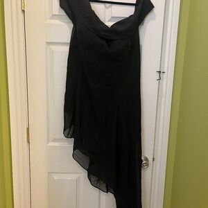 Asymmetrical black dress